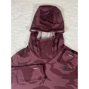 The‎ North Face Deep Red Camouflage Athleisure Hooded Sweatshirt Women's Medium
